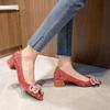 Wedding Dress Two Wear New Mid-heeled Shoes Not Tired Feet Thick Heel Bride Shoes Daily Wear Women Single Shoes 2025 Wedding Shoes Women