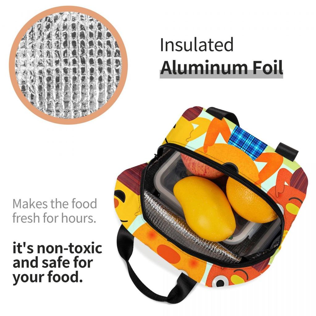 Noodle & Pals Mikrosuper Einfache Thermoisolierte Lunchtasche für Reisen Tragbare Lebensmitteltasche Männer Frauen Kühlbox Thermoisolierte Lunchboxen