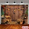 A 2D Flat Single-panel Backdrop with a Warehouse-style Background, Along with a Wall Hanging Decoration