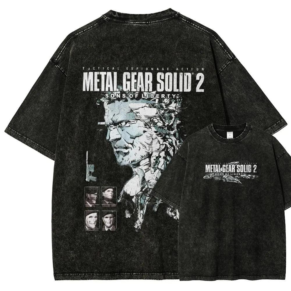 

Game Fans Street Retro Washed T-shirt High-quality Oversized Casual High Quality Tshirt American Comic Style Unisex and Cool Top S