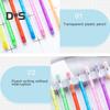 10 Pcs Translucent Pencil Non-Sharpening Stackable Pencils Multipoint Pop Up Plastic Pencil with Erasers for School Office Drawing