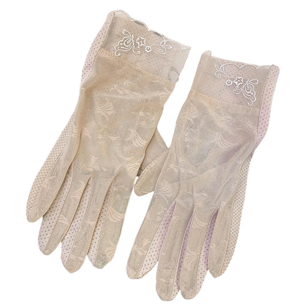 Breathable Driving Gloves Mesh Lace Gloves Creative Sunscreen Gloves Outdoor Cycling