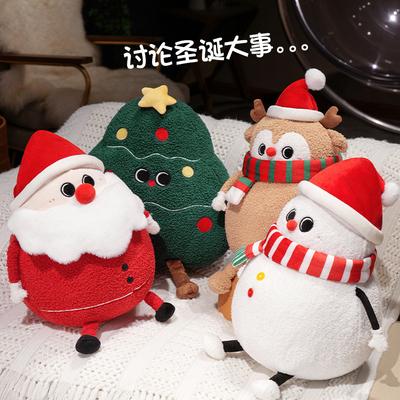 Presente de Natal Papai Noel Boneco de Neve Brinquedo de Pelúcia Alce Fofo Árvore de Natal Almofada de Arremesso Decoração para Evento de Feriado