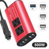400W/500W/1500W Car inverter DC 12V to AC 220V converter, 3USB 2.0 and 1USB QC3.0 European standard socket