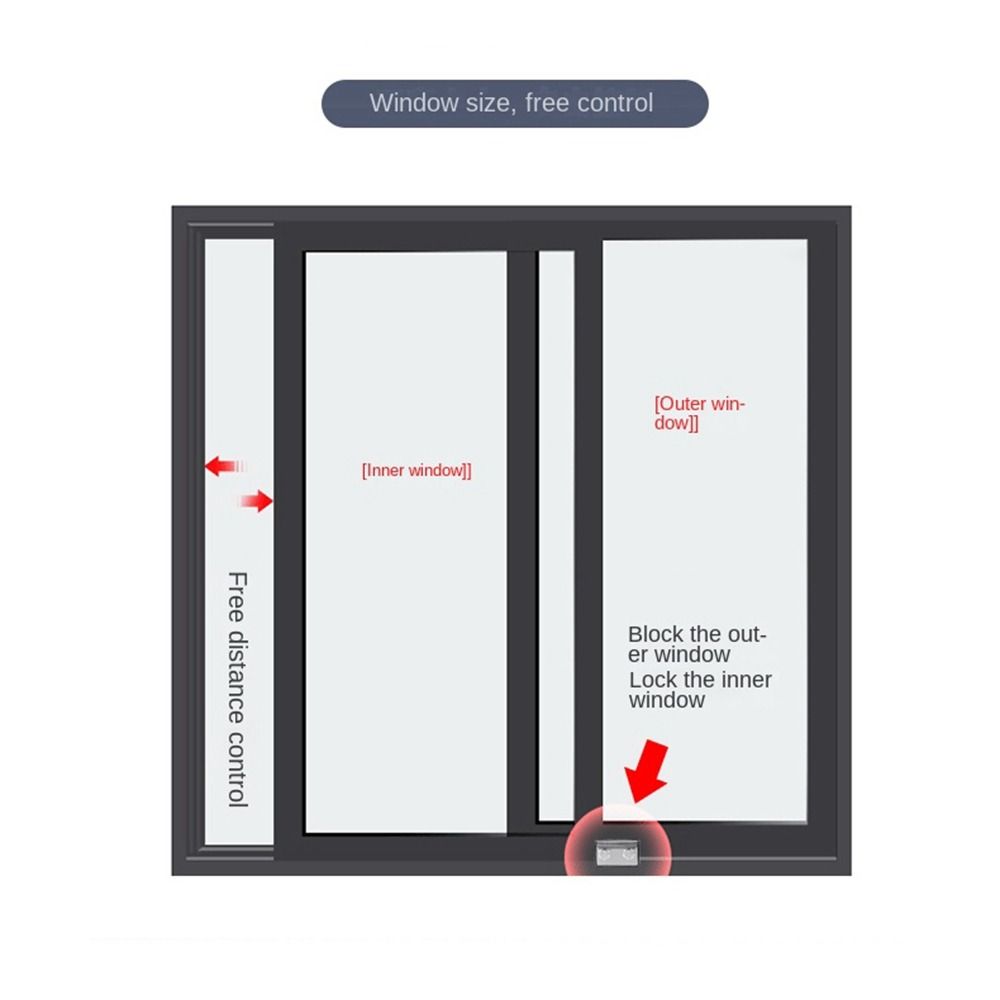 Fixed Window Locks Sliding Security Window Lock Stopper Durable Window Limiter Buckle Window