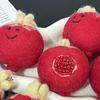 Handmade Pomegranate Wool Felt Bag Charm Keychain Ornament