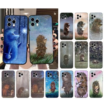 Telefono dėklas, skirtas iPhone 14 Pro Max 13 12 11 Pro Max Xs Xr X 12mini 14 Plus Se, su ežiuku rūke, Funda