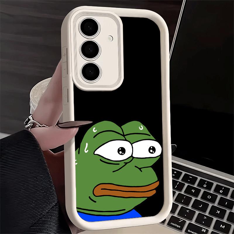 Phone Case for Samsung Galaxy S26 S25 Ultra S24 FE Funny Sad Forg P-Pepe Meme Shell S23 Plus S22 + S21 S20 5G Soft Silicone Fund