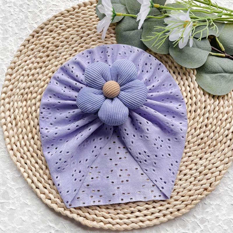 Hollow Baby Fetal Cap, Cute Flower Children's Pullover Hat, Four Seasons Thin Soft Baby Hat