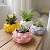 Plastic Growing Pots Lotus Shaped Nursery Pots Decorative Pot Flower Container  for Home Decoration