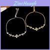 Geometric Cross Charm Adjustable Bracelet With Zircon Stone For Womens Fashion Accessories