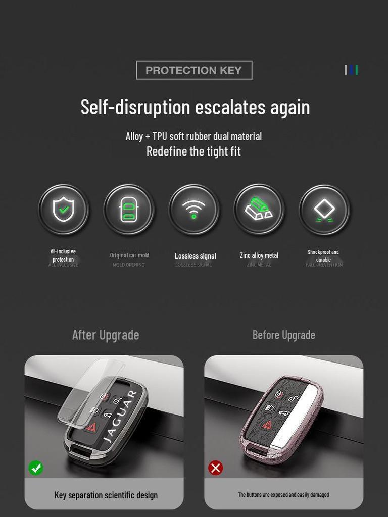 Kryt klíče Jaguar pro XEL, XFL, FPACE, XF, XE, FTYPE 2022