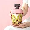 High Value Transparent Glass Oat Cup With Lid And Spoon Good Sealing With Scale Multicolor Optional Breakfast Cup