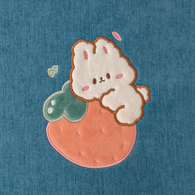 Chenille Heavy Weight Sofa Cushion Four Seasons Universal Strawberry Rabbit Cushion Non-Slip Leather Sofa Cover Backrest Towel Cover Cloth