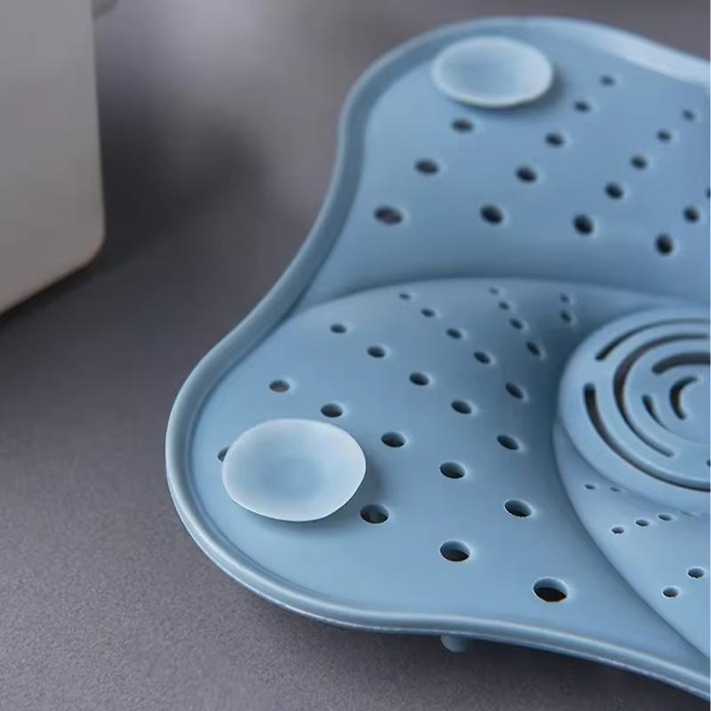 Sink Filter Hair Catcher Bathtub Drain Cover Plug Sink Mesh Filter Silicone Anti Odor Floor Drain Drain Hole Plug Sewer Hair Pad