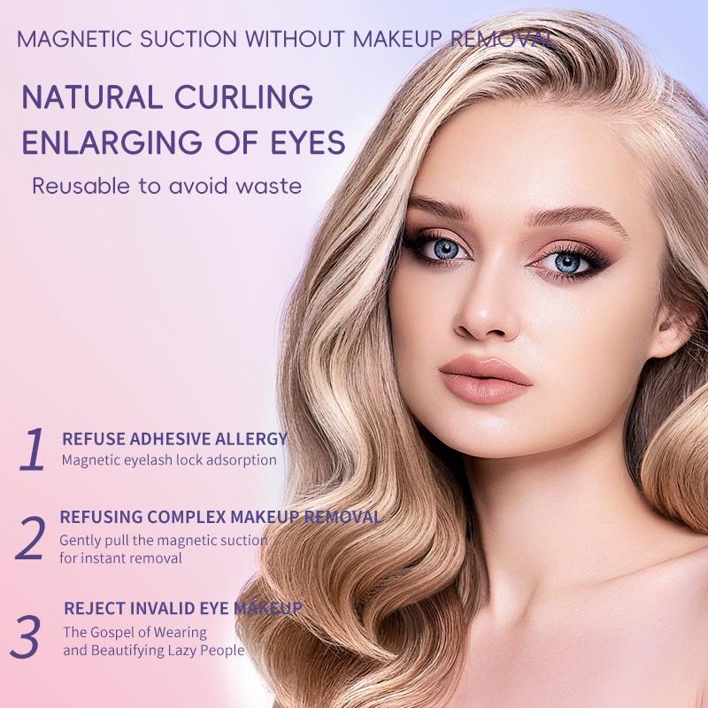 Magnetic False Eyelashes Natural Look With Clips Reusable Long-Lasting Makeup Enhancement Daily Wear