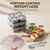 4 Grid Square Sealed Snack Box 304 Stainless Steel Thermal Lunch Box  School Office