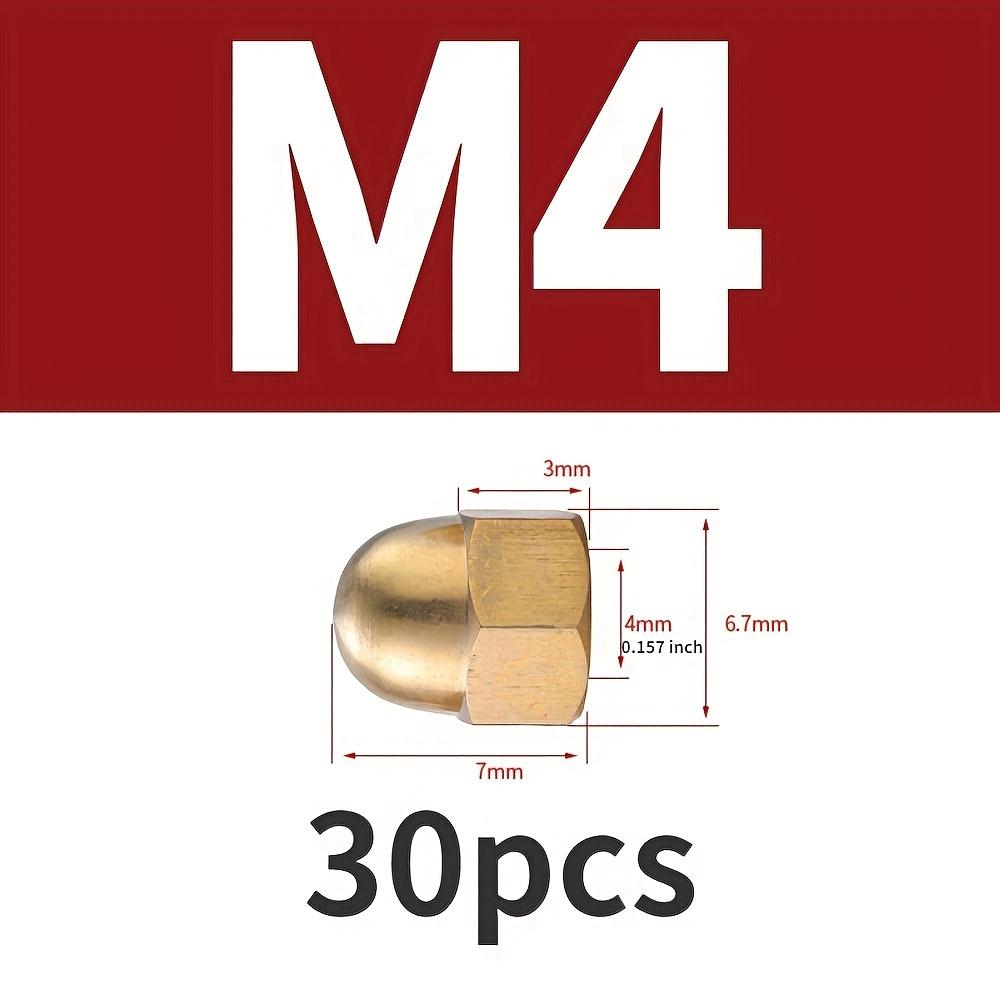 Decorative Brass Dome Head Cap Nuts - M3 To M14 Sizes, Polished Finish Hex Acorn Cover Nuts for Enhanced Fastening