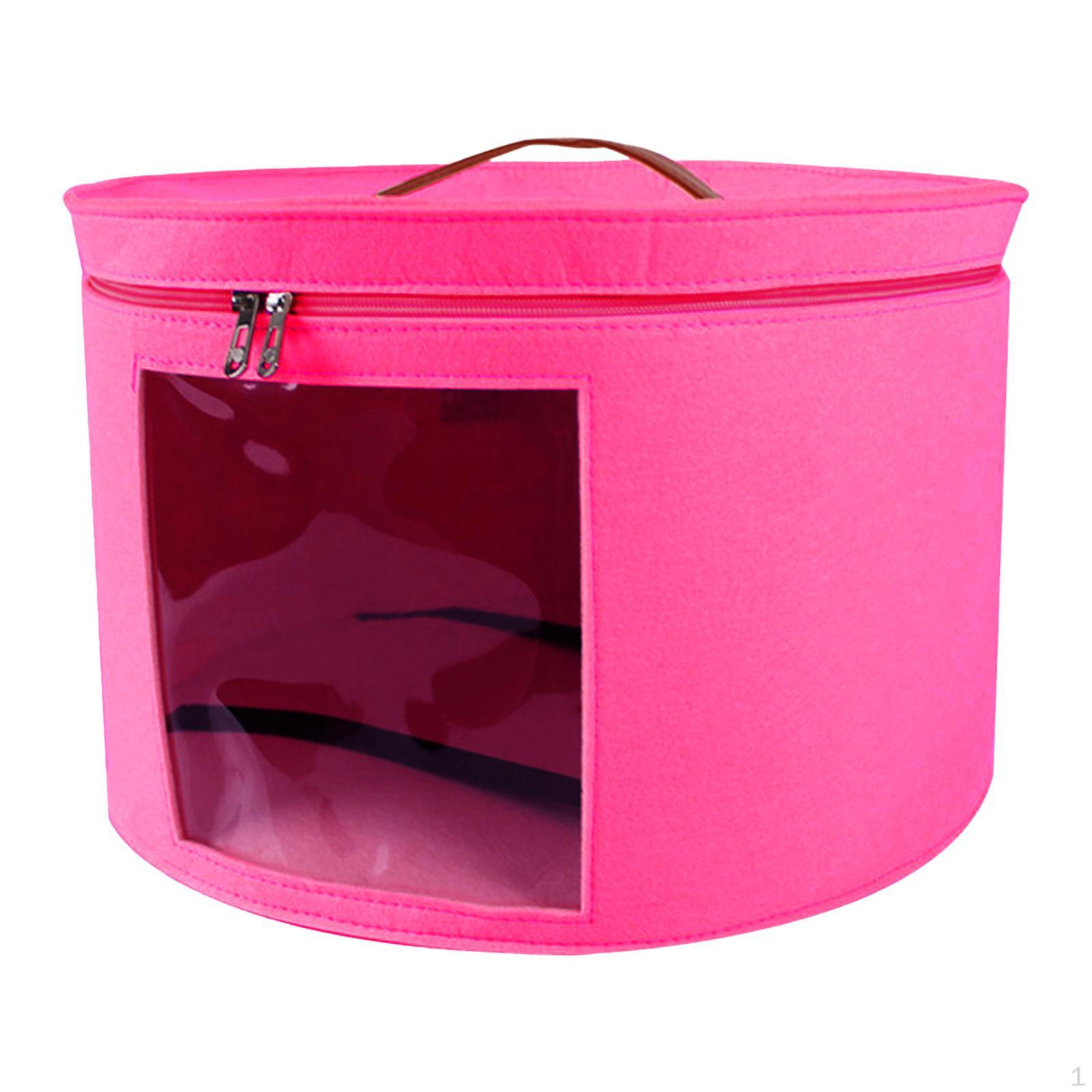 

Шляпная коробка фетровая круглая портативная для женщин и мужчин ящик для хранения декоративный органайзер для шкафа путешествия 43x26cm