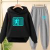 Student Uniform Hooded Sweatshirt + Long Pants Set. Children's Sportswear, Loose Suits for Boys and Girls Aged 3 to 13