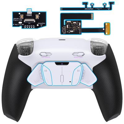EXtremeRate RISE4 Plus MAX Back Paddle Kit für PS5 Controller mit klickenden Triggerstopps und programmierbarem Gummi-Rücktasten-Kit für PS5 Controller