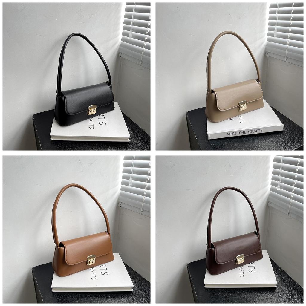Borsa a tracolla piccola in PU per donna con chiusura a lucchetto e tasca interna per telefono, perfetta per l'uso quotidiano