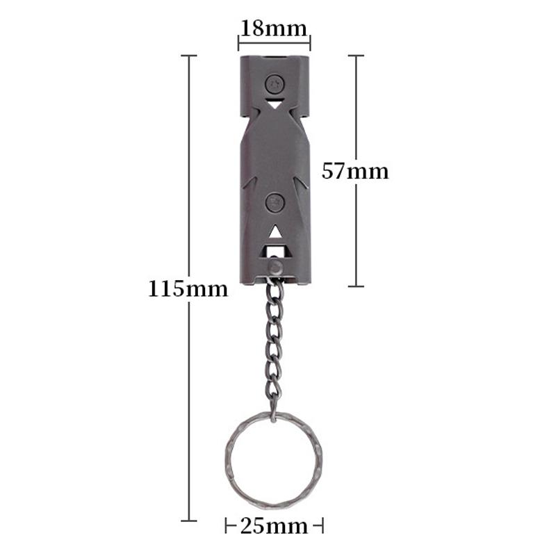 1 шт. Нержавеющий свисток Двухтрубный Спасательный Аварийный SOS Брелок Свисток Брелок для Выживания На Открытом Воздухе Пеший Туризм Кемпинг