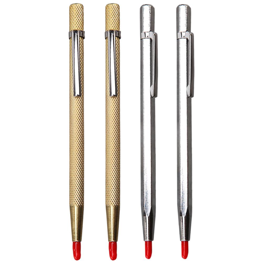 4er-Pack Hartmetall-Spitzen Glasmarking-Stift zum Ziehen von Fliesen-Schnittlinien auf Stahl, Eisen, Keramik, Marmor und anderen Oberflächen