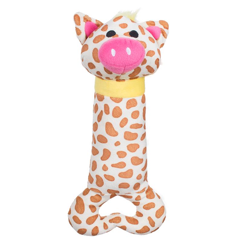 Stuffed Squeaky Chew Cute Pet Dog Short Plush Pig Toys