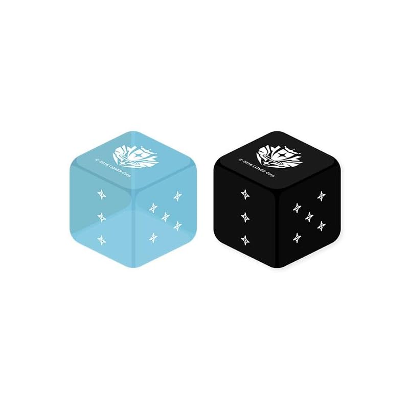 hololive OFFICIAL CARD GAME Official Dice  Light Blue & Black (Set of 2)