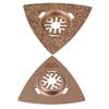 CNBTR Oscillating Multitool Triangle Carbide Rasp Saw Blades 80mm for Grinding Stone Set of 10