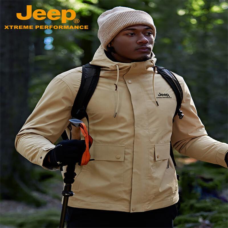 JEEP Men s 3-in-1 Fleece Lined Outdoor Jacket J342094084 XL