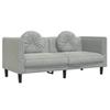 2 Seater Sofa with Cushions Light Grey Velvet