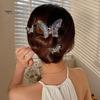Butterflies Shape Women Hair Clip Transparent Strong Claw Faux Crystal Headdress Catch Clamp Accessories Girls