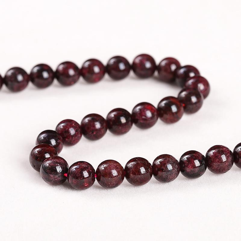 1A Natural Stone Dark Red Garnet Bead Round Loose Spacer 4 6 8 10mm Pick Size For Jewelry Making Diy Necklace Bracelet Accessory