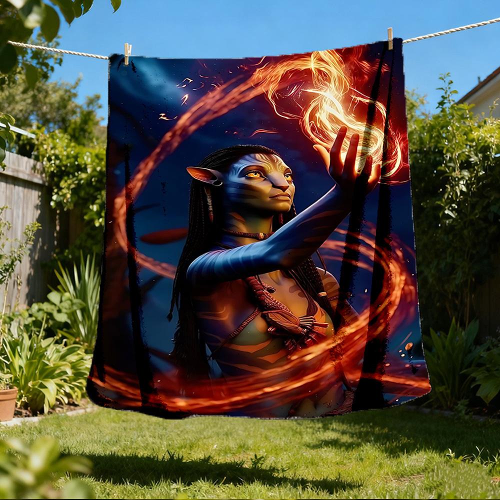 

1pc Avatar Outdoor Soft Blanket Ultra Plush, Warm, Versatile, and Easy Care for Camping, and 80x120cm