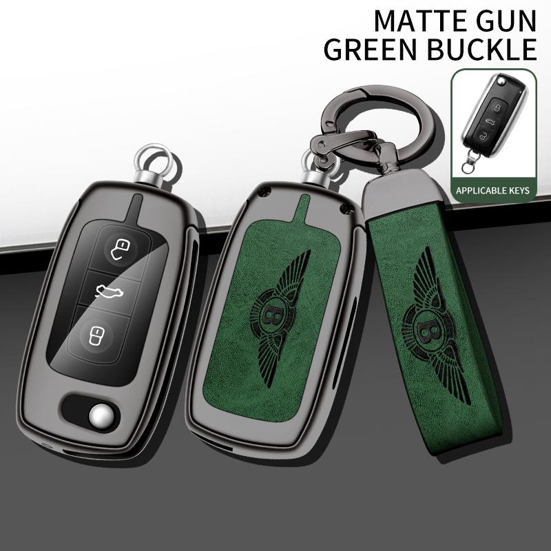 Aluminum Alloy Car Key Case Cover Shell for Bentley Mulsanne Continental Flying Spur GT Folding Flip Remote Protection Accessory CL7