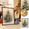 Christmas Door with Lights for Family Party Photo, Festive Home Decor