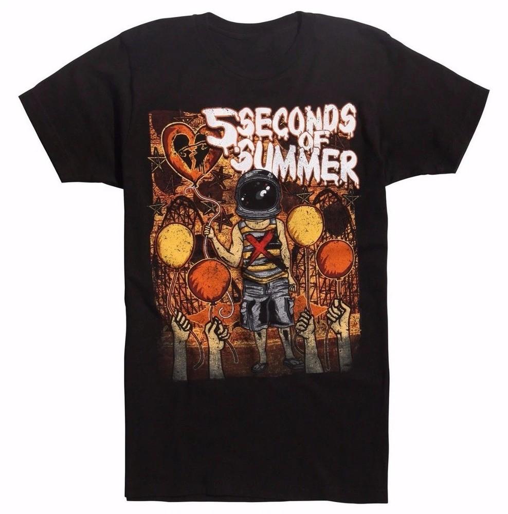 5SOS 5 Seconds Of Summer Cotton Black T-Shirt MI779 Unisex T-Shirt XL