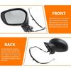 3 p Power Adjust Black Mirror Left Driver Side Fit For Honda Civic -