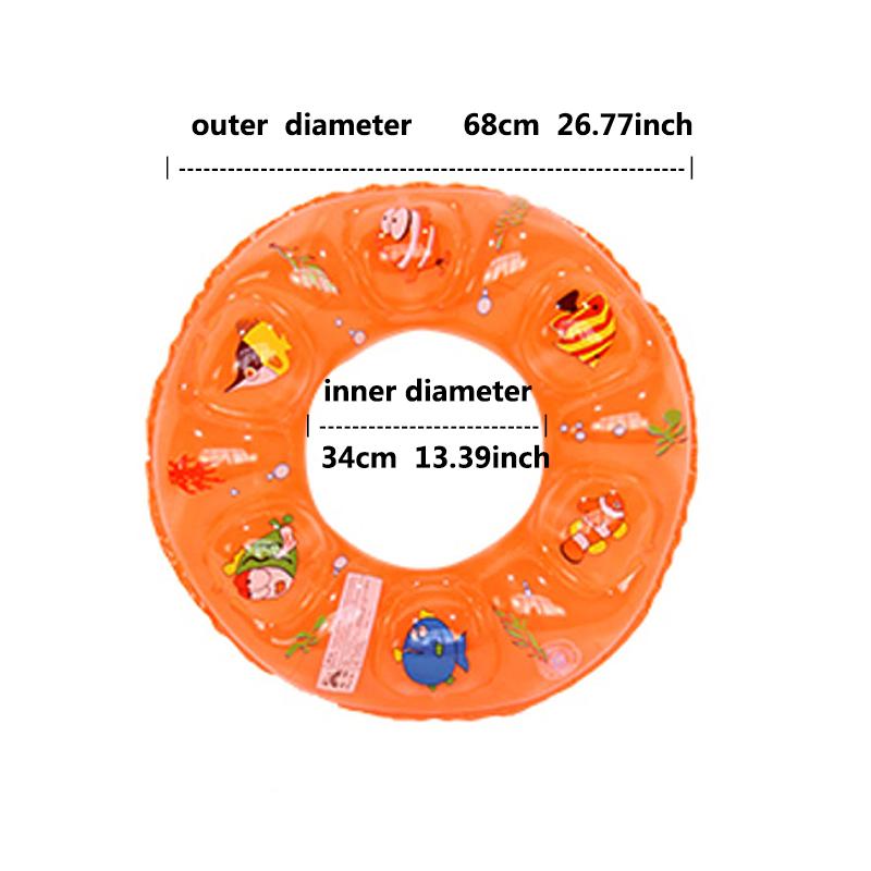 1 buc. Airbag dublu îngroșat Cerc de înot gonflabil de cristal pentru piscină de vară pentru copii, jucării de plajă pentru siguranță în apă plutitoare