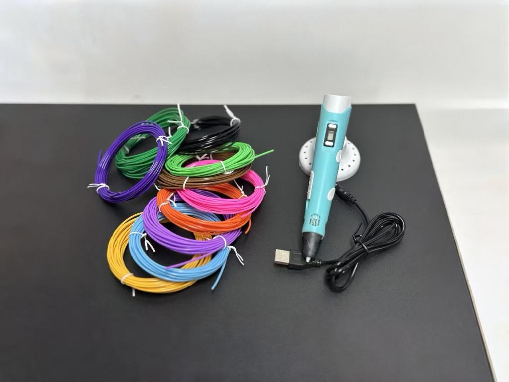 Electronic 3D Printing Pen With 9M Pla Consumables High-Temperature 3D Graffiti Tool Intelligent Toy Christmas Birthday Gift