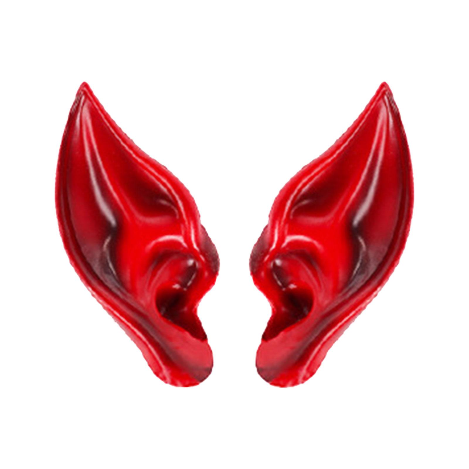 Латексные эльфийские уши Хэллоуин Карнавальная вечеринка Реквизит Нарядный костюм Косплей красный