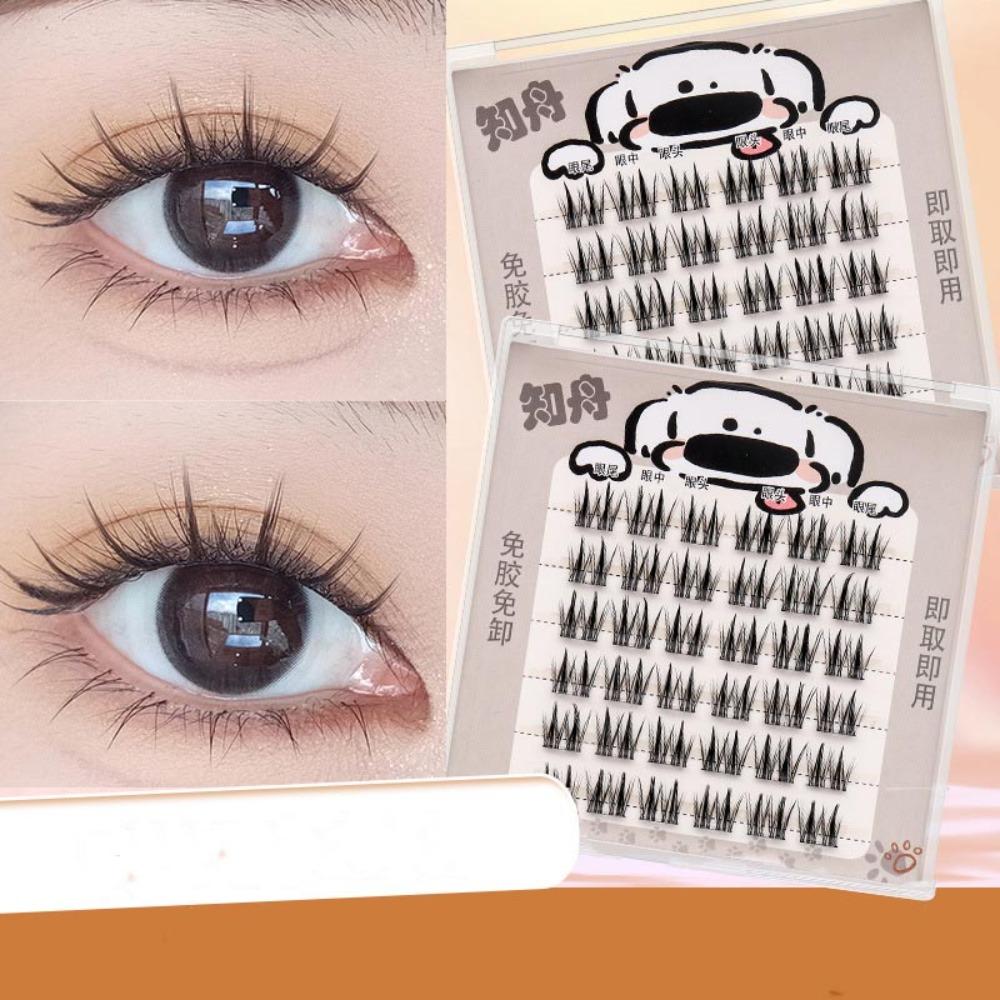 

With Jelly Glue Strips Manga Lashes No Stem No Glue 3D False Eyelashes Party Supplies Type B