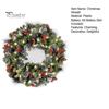 Durable Festive Garland Christmas Wreath with Light Frosted Artificial Berries And Pine Frost Branch Decoration Cones for Front Door Window