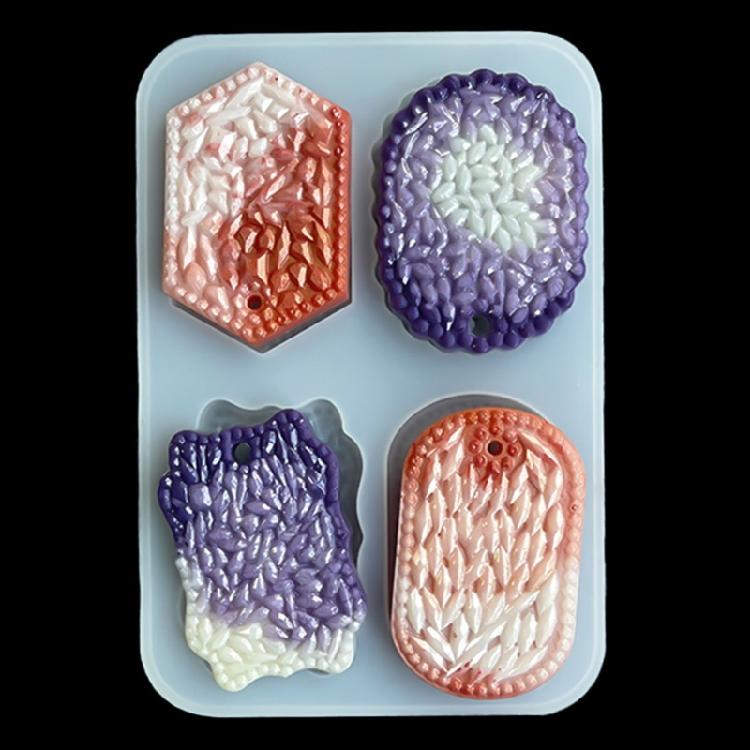 Circle Heart Pentagon Listing Silicone Pendant Molds for Home Decor Jewelry Tool