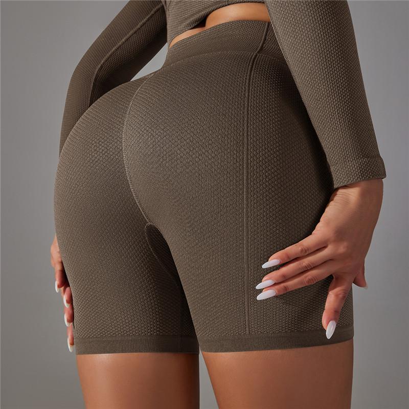 Auroth Seamless Shorts Women Fitness High Waist Yoga Shorts Peach Hip Outdoor Running Shorts