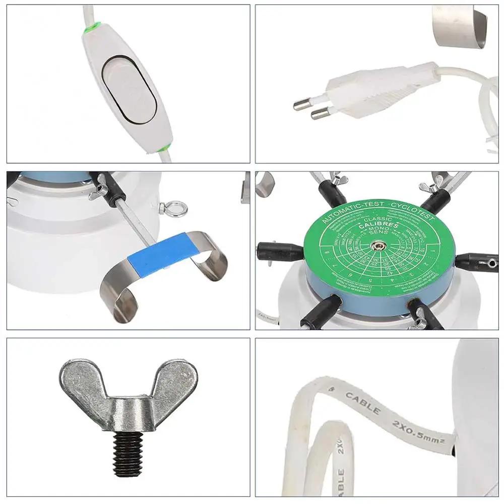 Professional Alloy Mechanical Watch Test Winder Machine Automatic Watches Testing Repairing Tools Hold 6 Watches EU Plug 220V