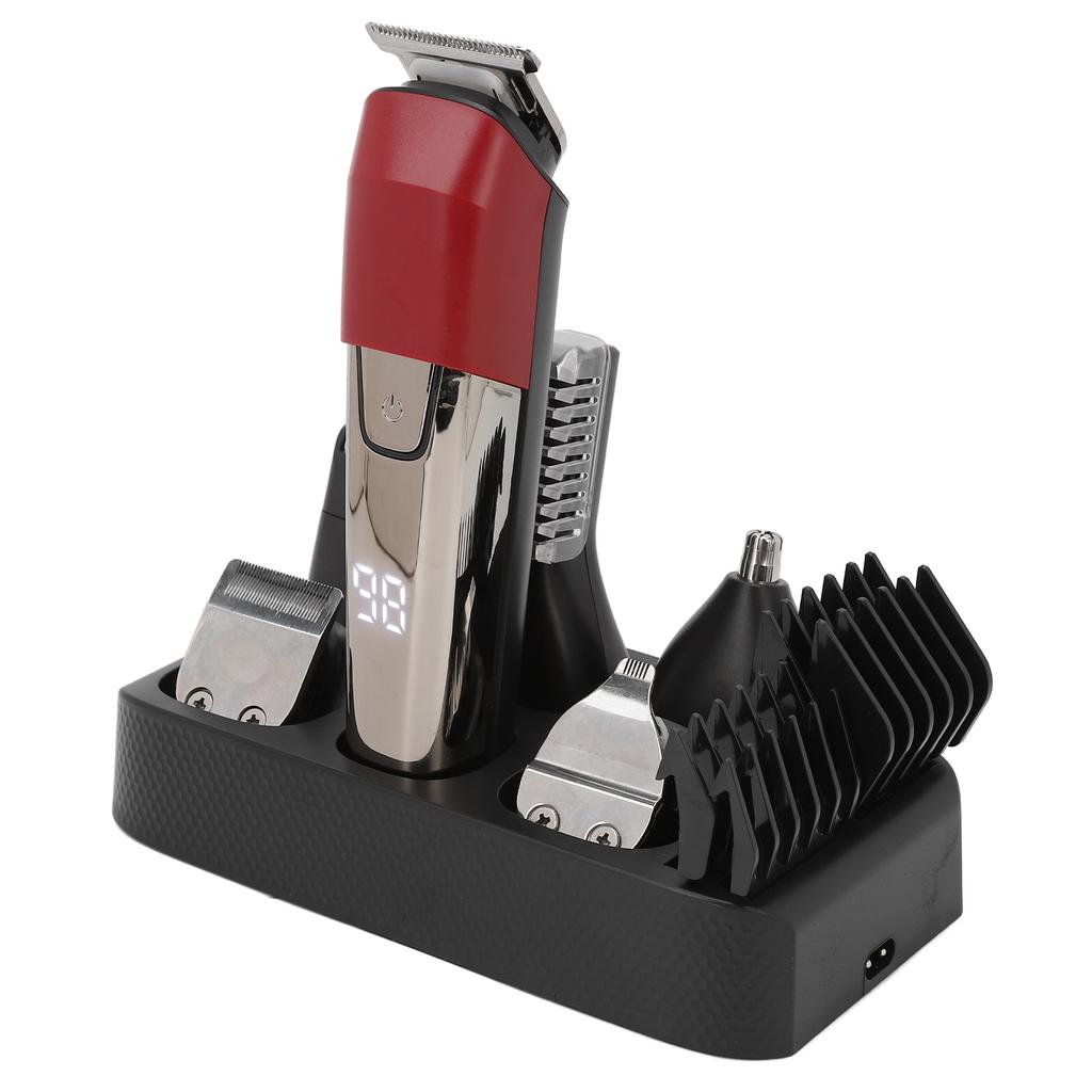 6 in 1 Elektrische Bart Trimmer Cordless Professionelle Haar Clippers Wasserdichte Haar Pflege Kit für