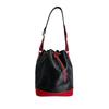 Epi Noe Shoulder Bag Epi Leather Noir X Castilian Red Women M44017 Used